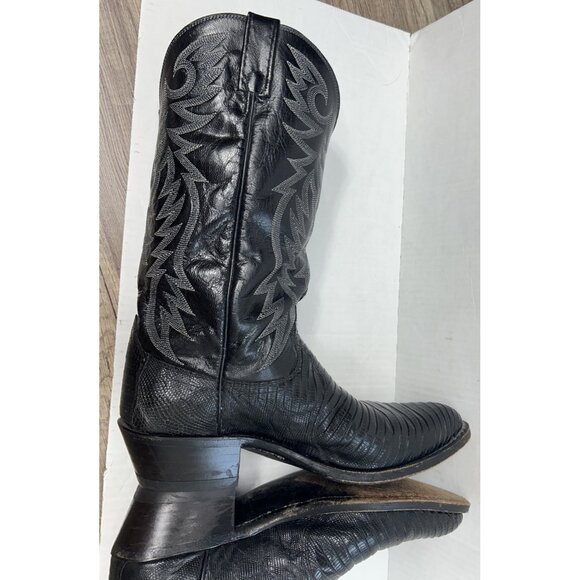 Dan Post Boots Mens Sz 10 EW Teju Lizard Western Cowboy Exotic Leather El Paso - Picture 5 of 12